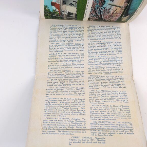 Souvenir Folder of Washington DC 1920s Fold-Out Postcards Unused US Capitol - Picture 3 of 10